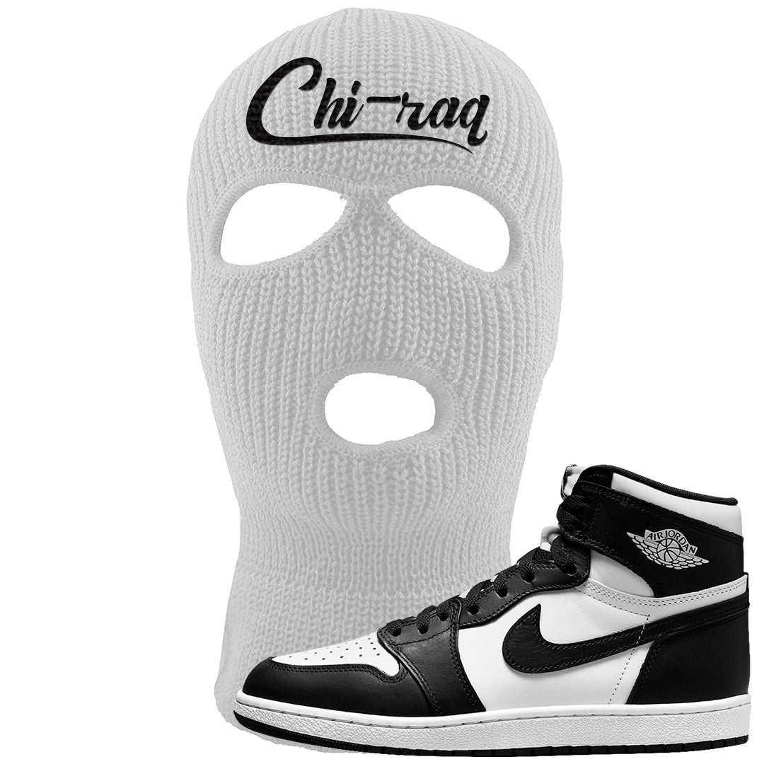 Black White Hi 85 1s Ski Mask | Chiraq, White