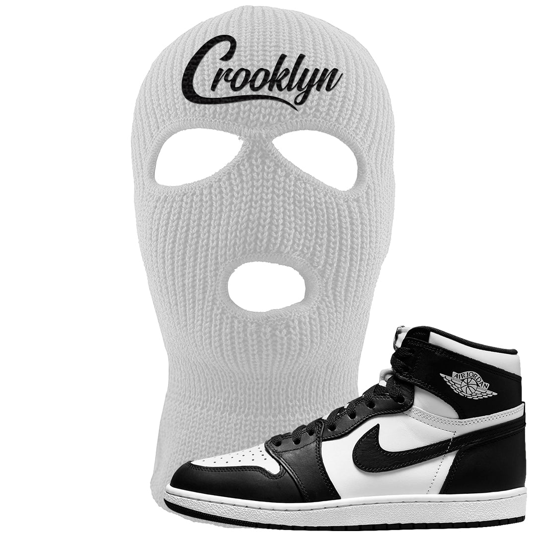 Black White Hi 85 1s Ski Mask | Crooklyn, White