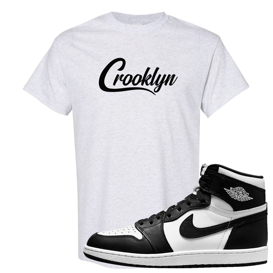 Black White Hi 85 1s T Shirt | Crooklyn, Ash