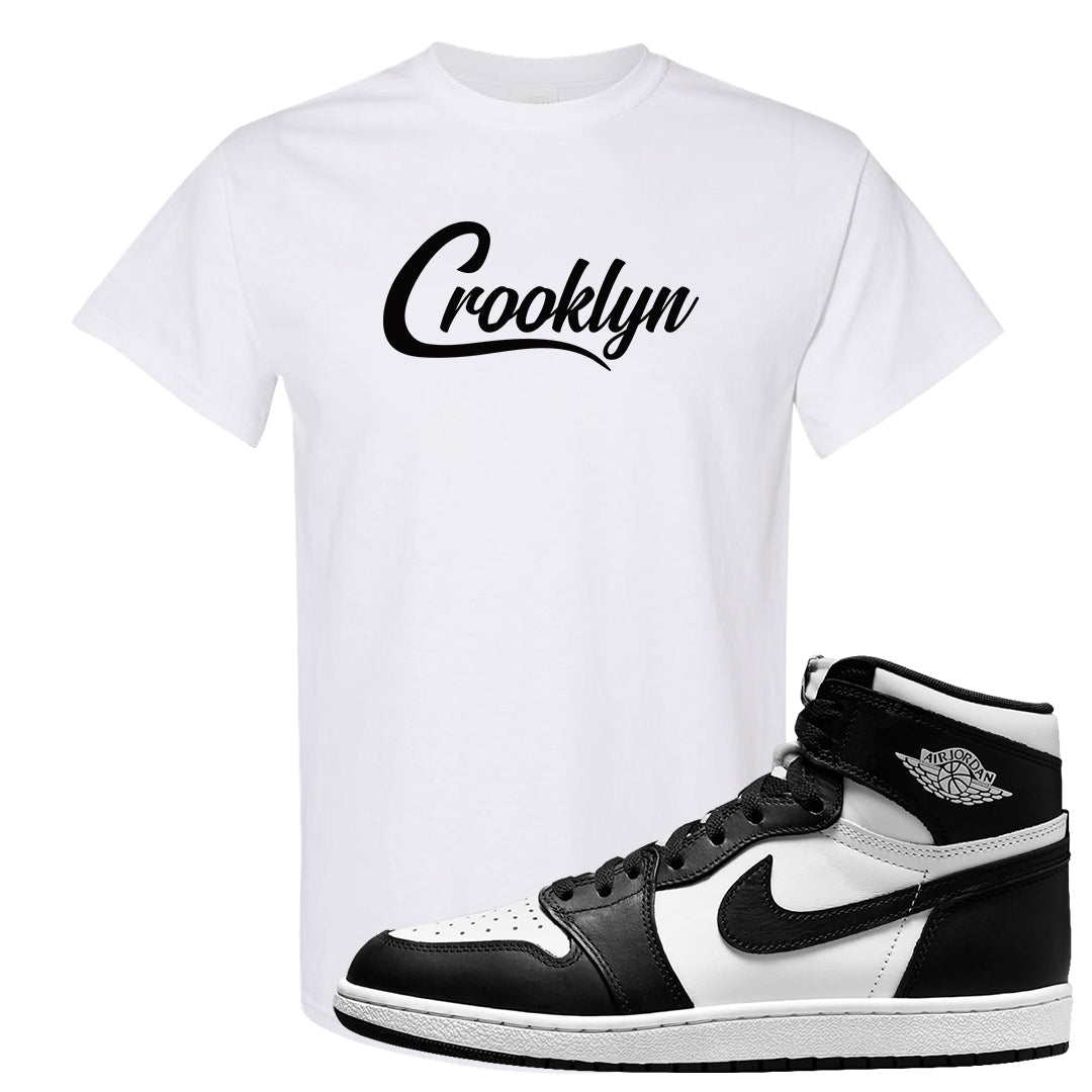 Black White Hi 85 1s T Shirt | Crooklyn, White