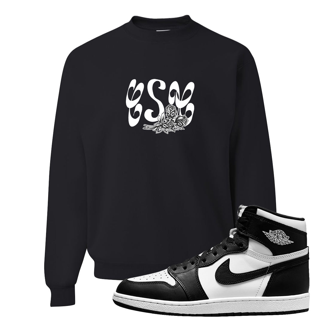 Black White Hi 85 1s Crewneck Sweatshirt | Certified Sneakerhead, Black