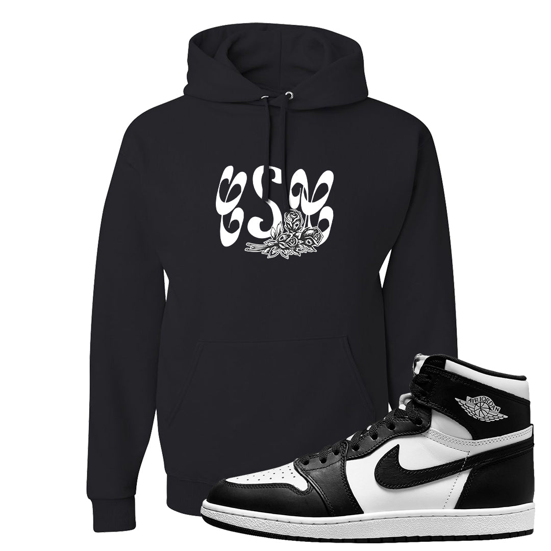 Black White Hi 85 1s Hoodie | Certified Sneakerhead, Black