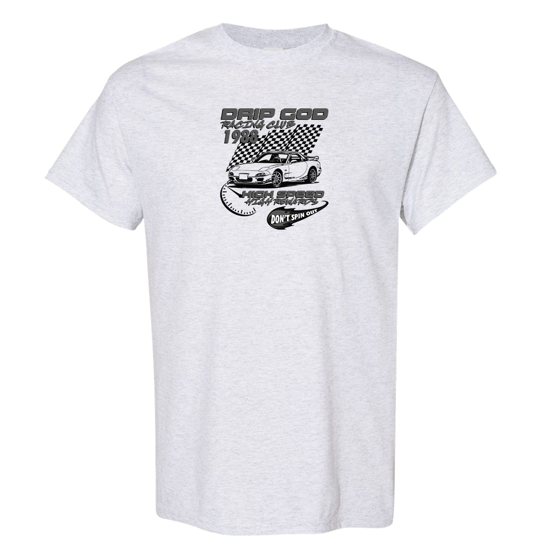 Black White Hi 85 1s T Shirt | Drip God Racing Club, Ash
