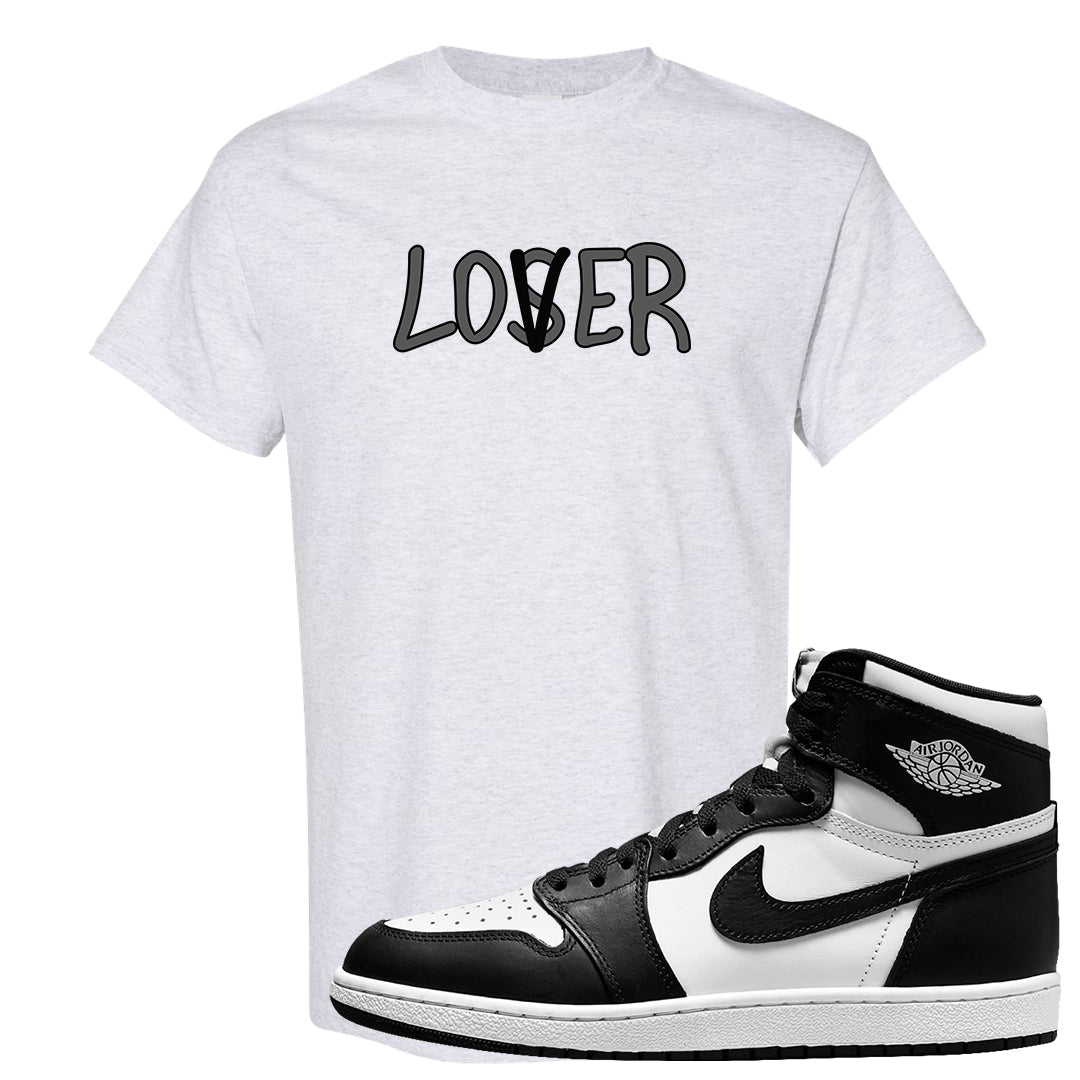 Black White Hi 85 1s T Shirt | Lover, Ash