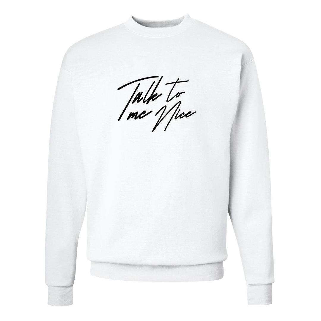 Black White Hi 85 1s Crewneck Sweatshirt | Talk To Me Nice, White