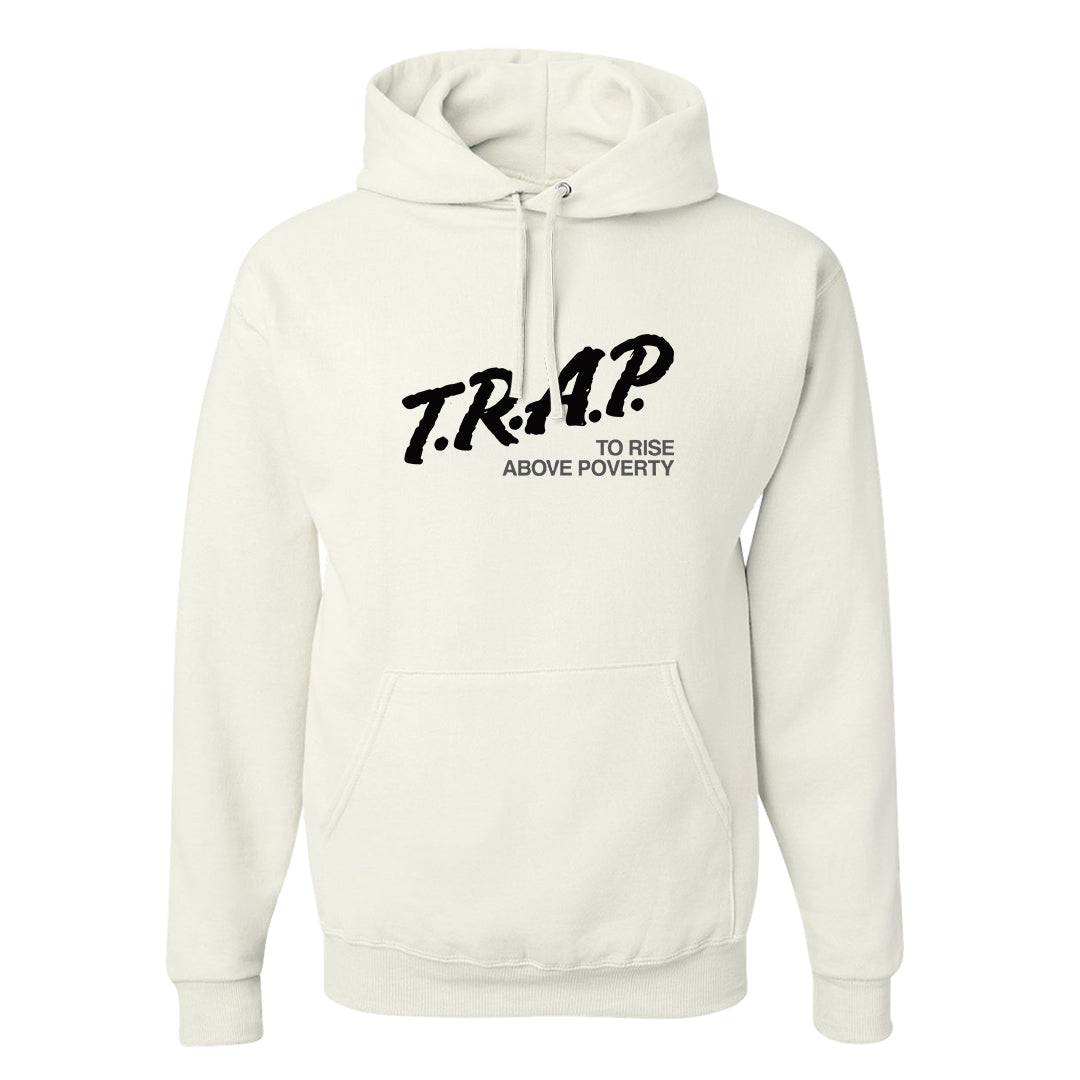 Black White Hi 85 1s Hoodie | Trap To Rise Above Poverty, White