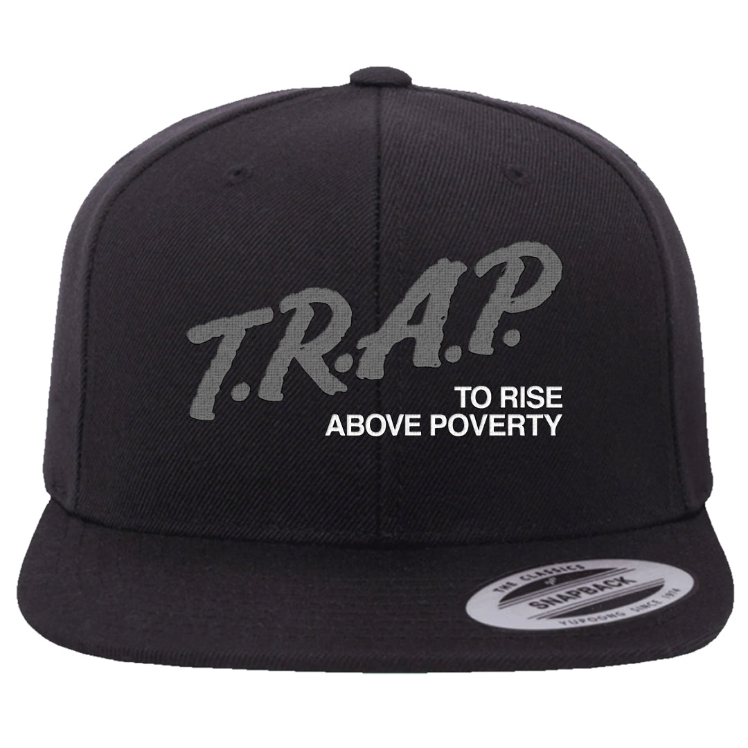 Black White Hi 85 1s Snapback Hat | Trap To Rise Above Poverty, Black