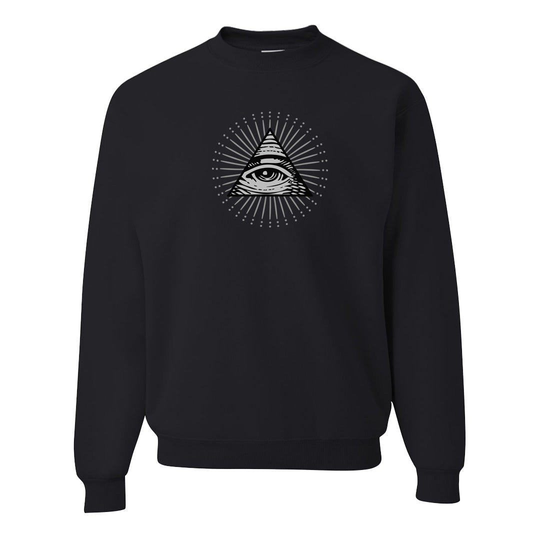 Black Phantom Low 1s Crewneck Sweatshirt | All Seeing Eye, Black