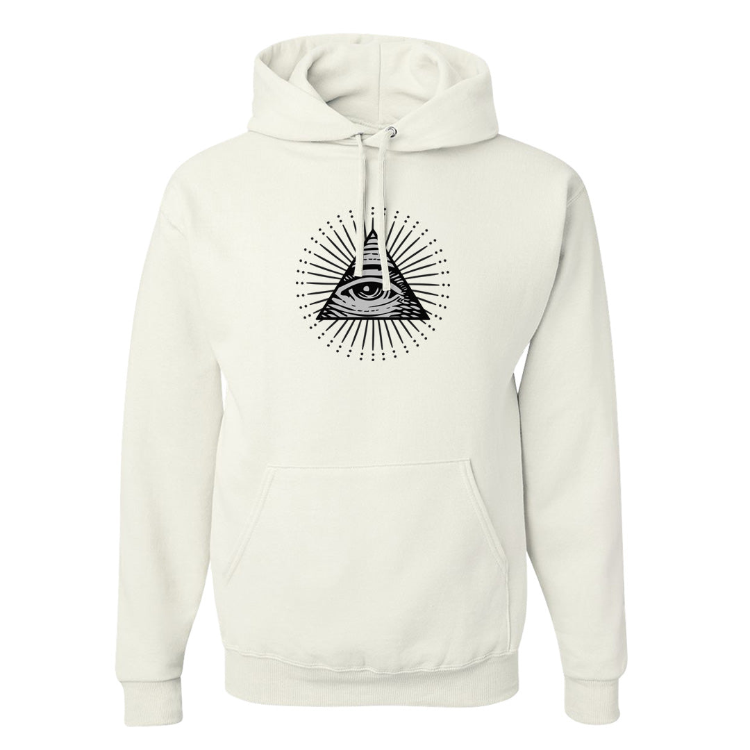 Black Phantom Low 1s Hoodie | All Seeing Eye, White