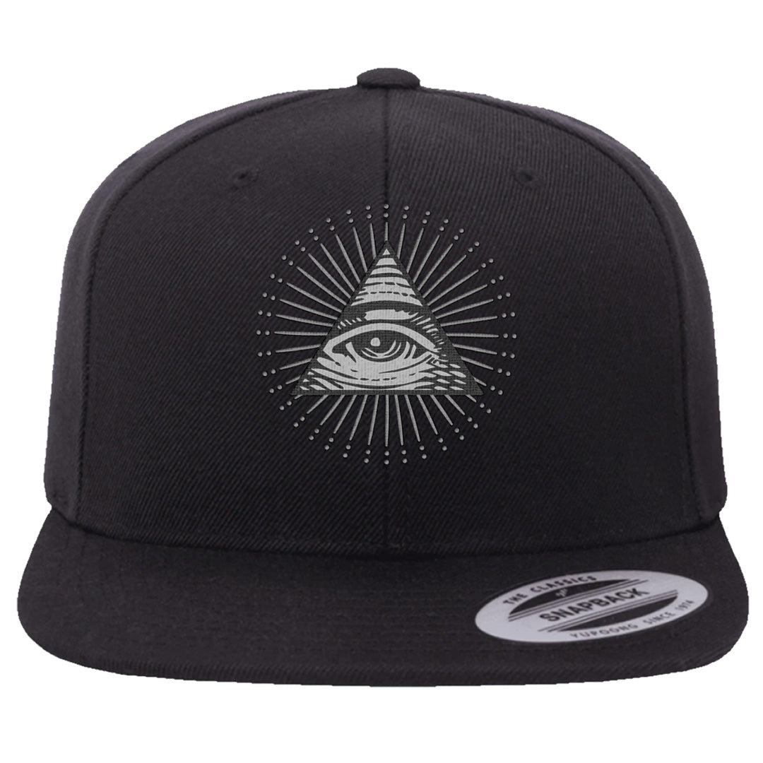 Black Phantom Low 1s Snapback Hat | All Seeing Eye, Black