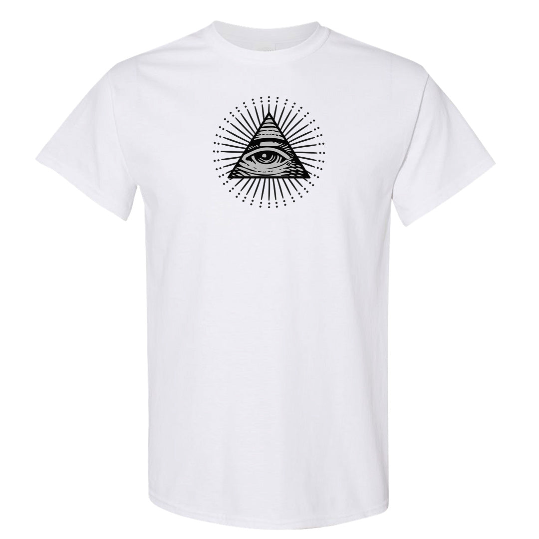 Black Phantom Low 1s T Shirt | All Seeing Eye, White