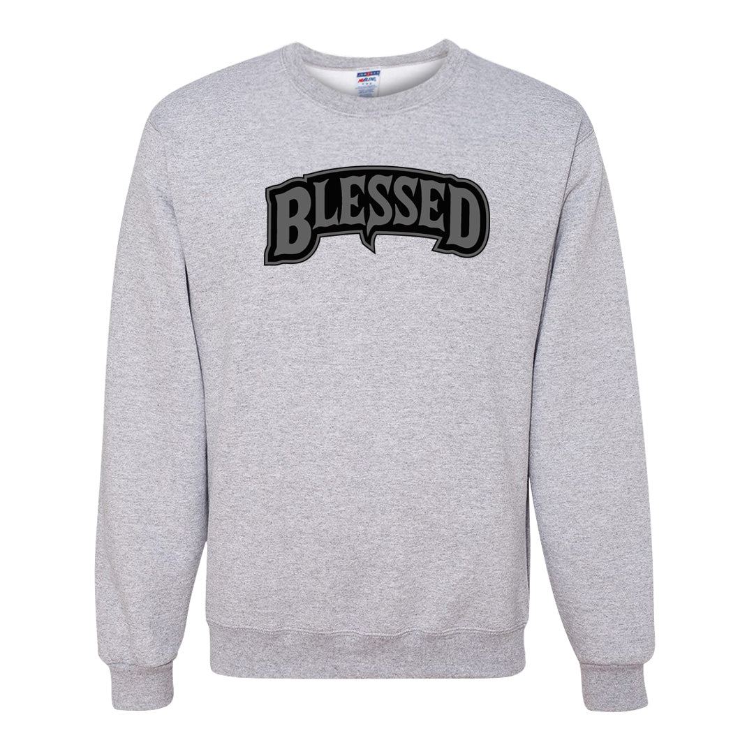 Black Phantom Low 1s Crewneck Sweatshirt | Blessed Arch, Ash