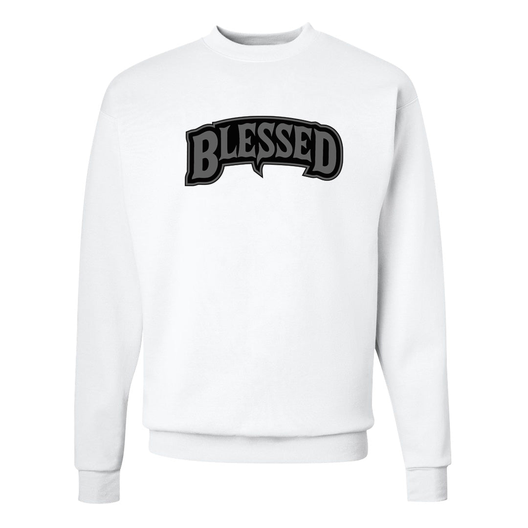 Black Phantom Low 1s Crewneck Sweatshirt | Blessed Arch, White