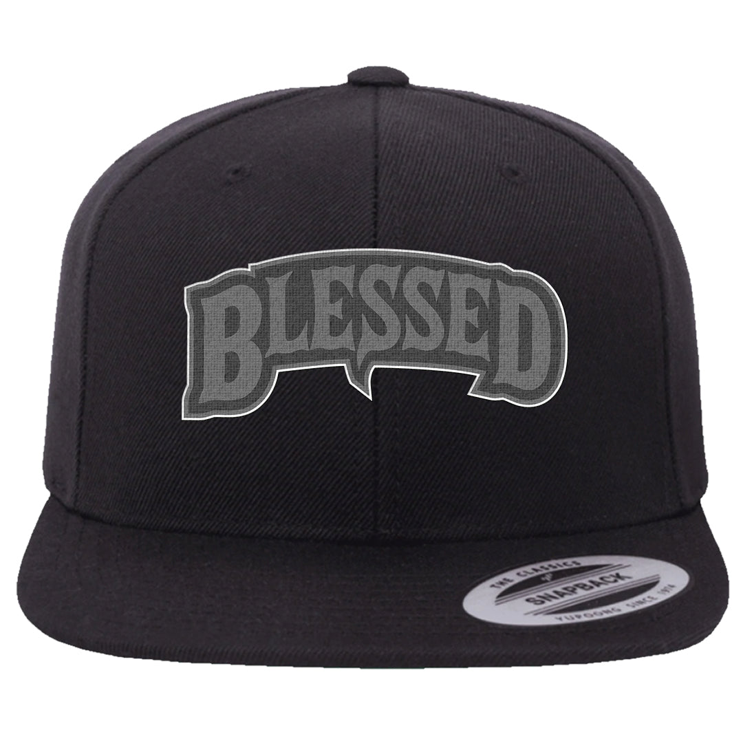 Black Phantom Low 1s Snapback Hat | Blessed Arch, Black