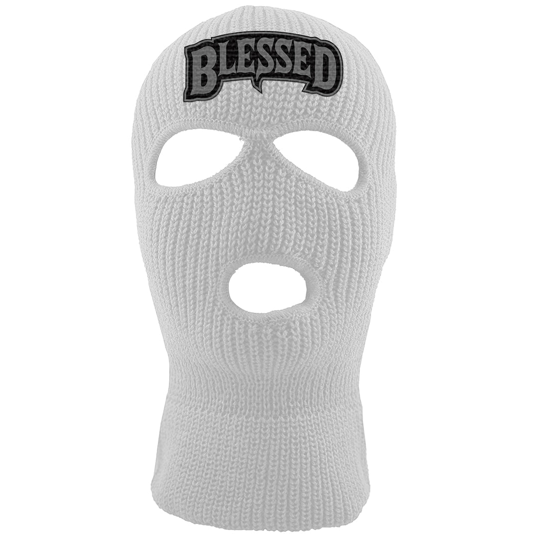 Black Phantom Low 1s Ski Mask | Blessed Arch, White