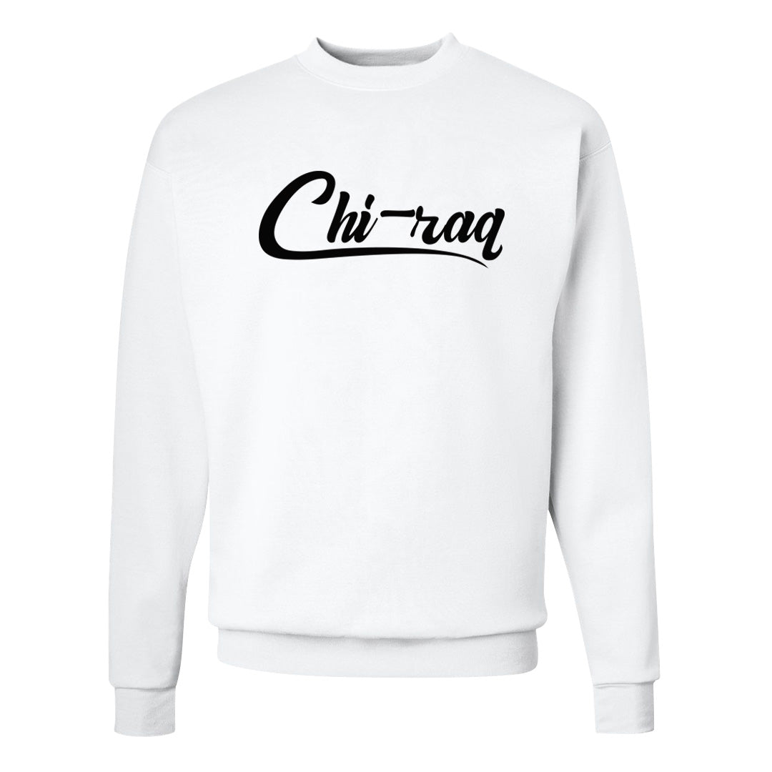 Black Phantom Low 1s Crewneck Sweatshirt | Chiraq, White