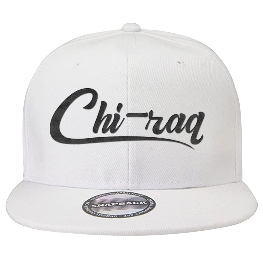 Black Phantom Low 1s Snapback Hat | Chiraq, White