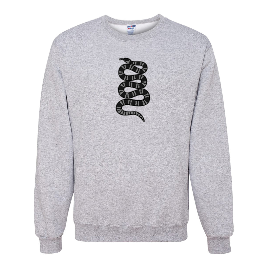 Black Phantom Low 1s Crewneck Sweatshirt | Coiled Snake, Ash