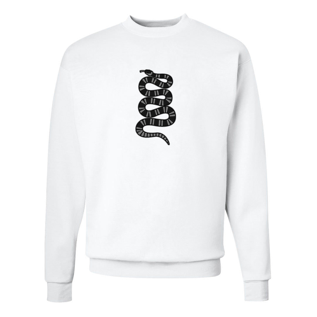 Black Phantom Low 1s Crewneck Sweatshirt | Coiled Snake, White