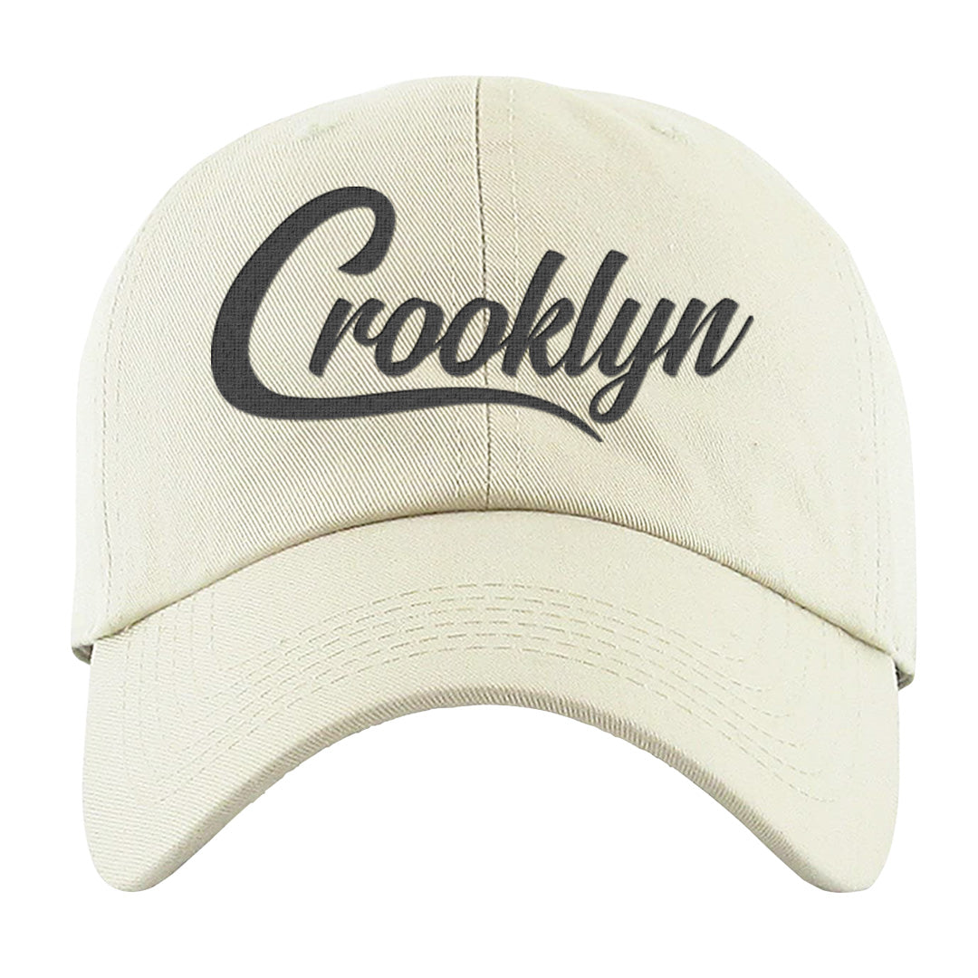 Black Phantom Low 1s Dad Hat | Crooklyn, White