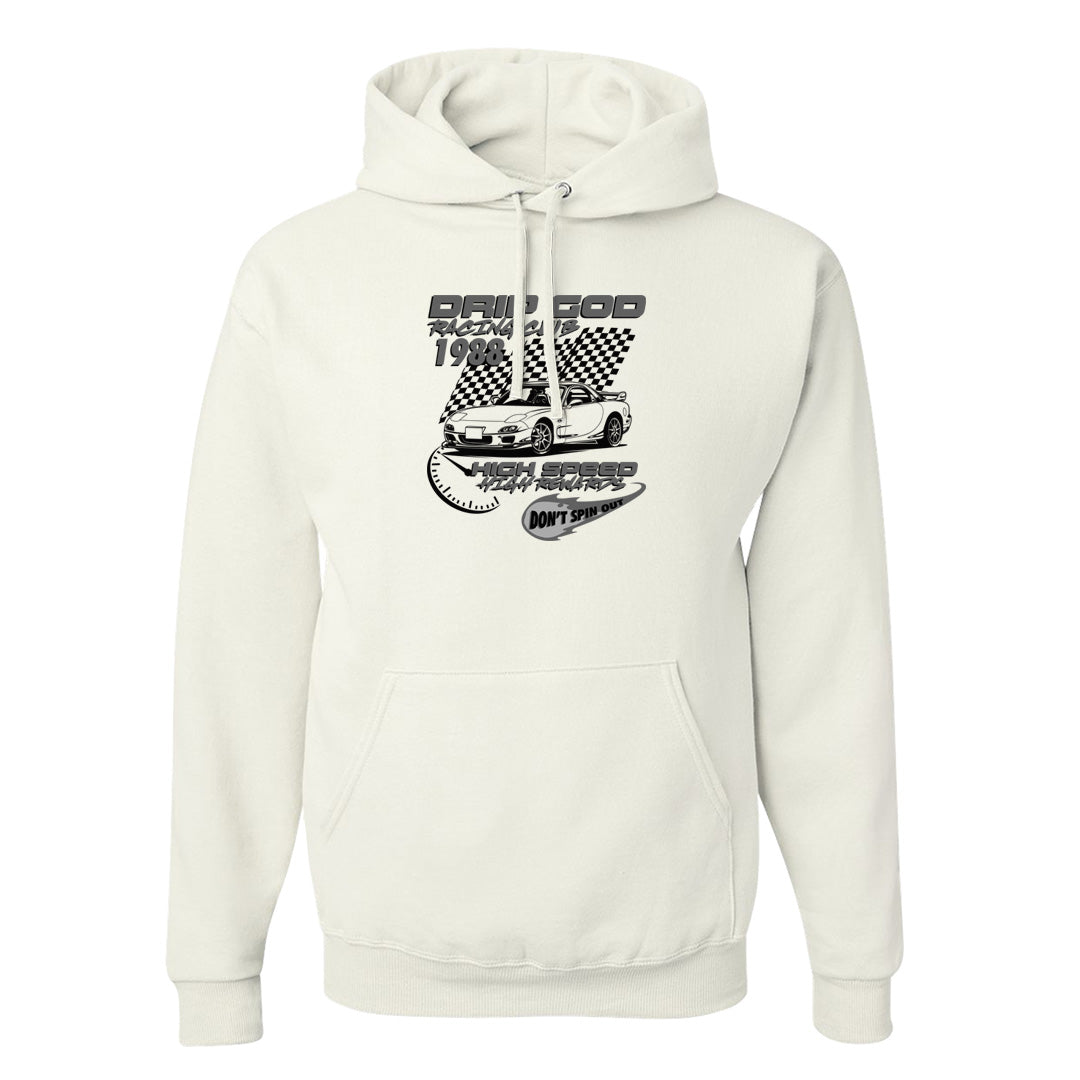 Black Phantom Low 1s Hoodie | Drip God Racing Club, White