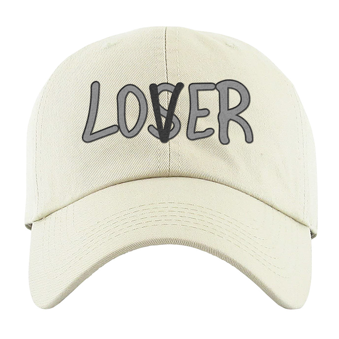 Black Phantom Low 1s Dad Hat | Lover, White