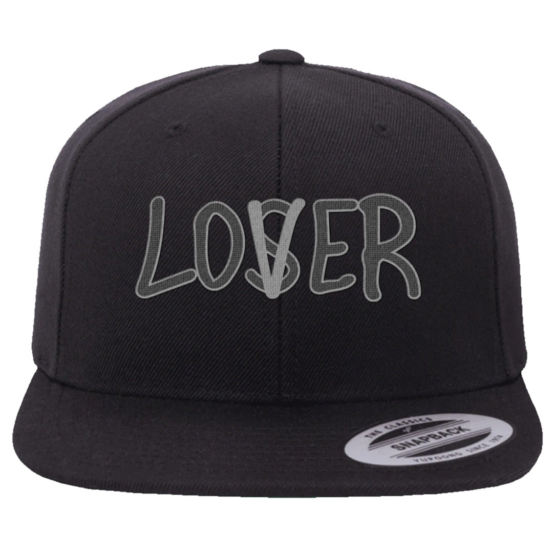 Black Phantom Low 1s Snapback Hat | Lover, Black