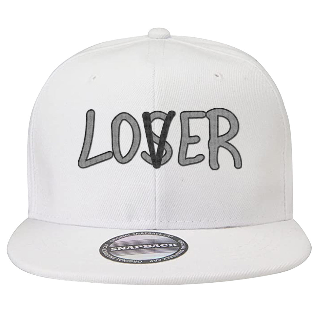 Black Phantom Low 1s Snapback Hat | Lover, White