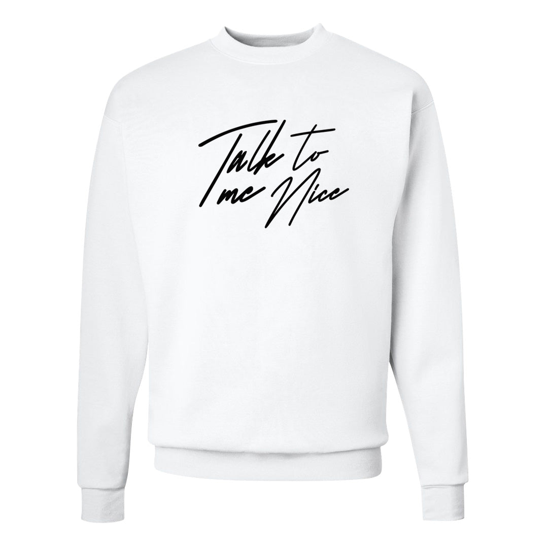 Black Phantom Low 1s Crewneck Sweatshirt | Talk To Me Nice, White