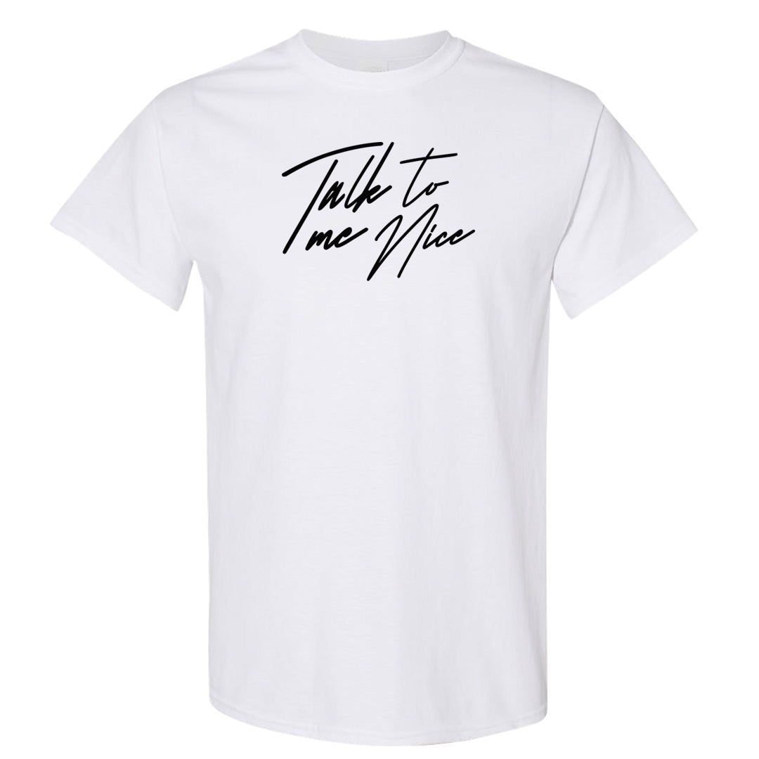 Black Phantom Low 1s T Shirt | Talk To Me Nice, White