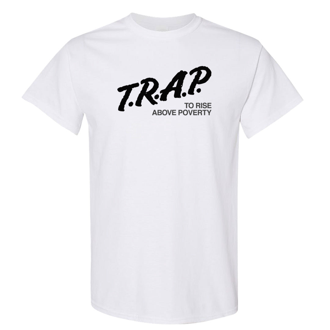 Black Phantom Low 1s T Shirt | Trap To Rise Above Poverty, White