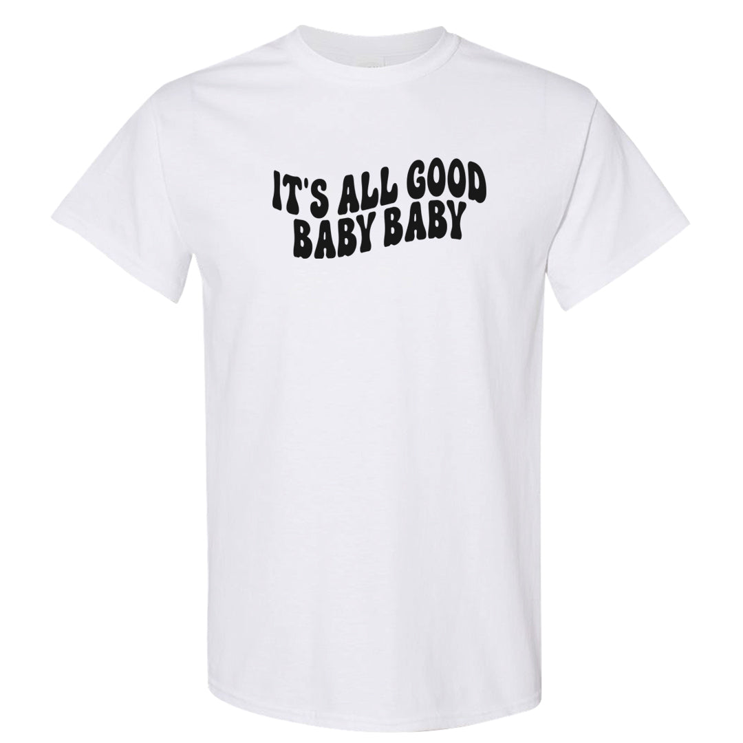 Black Cement Low 1s T Shirt | All Good Baby, White