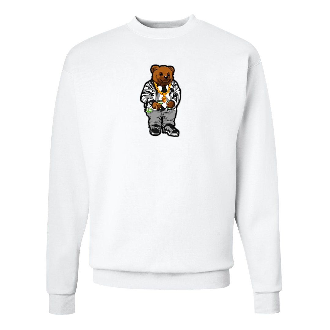 Black Cement Low 1s Crewneck Sweatshirt | Sweater Bear, White