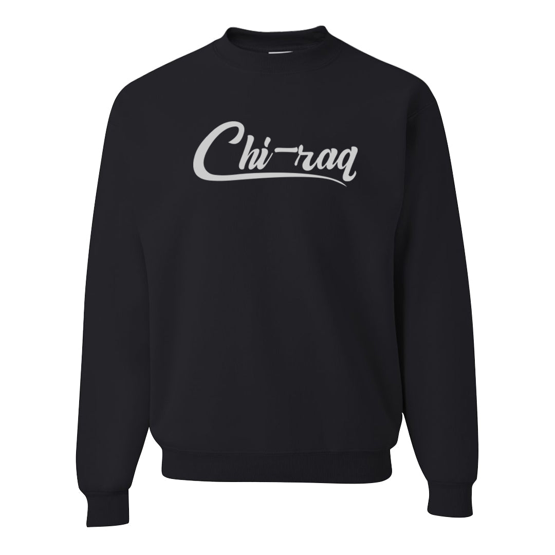 Black Cement Low 1s Crewneck Sweatshirt | Chiraq, Black