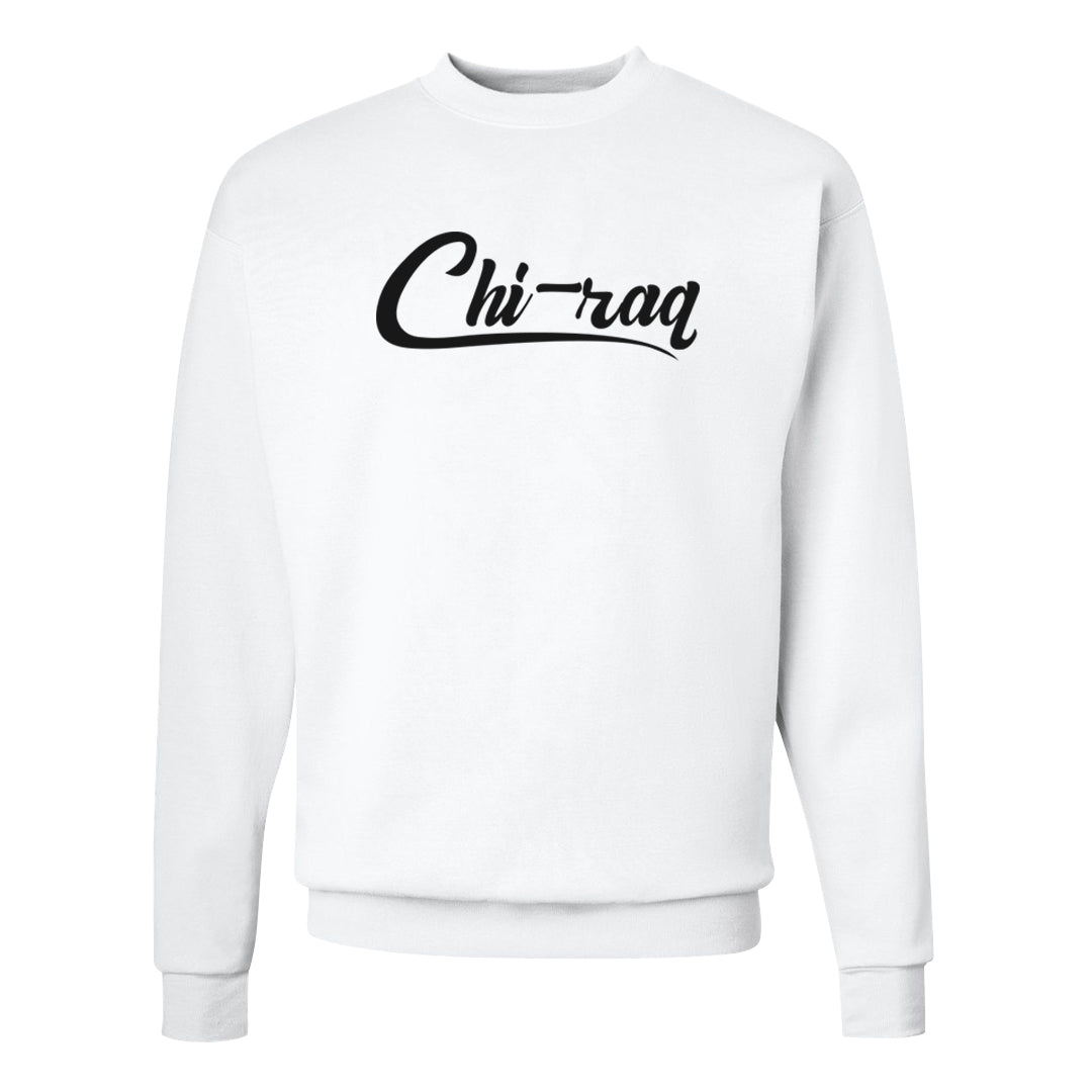 Black Cement Low 1s Crewneck Sweatshirt | Chiraq, White