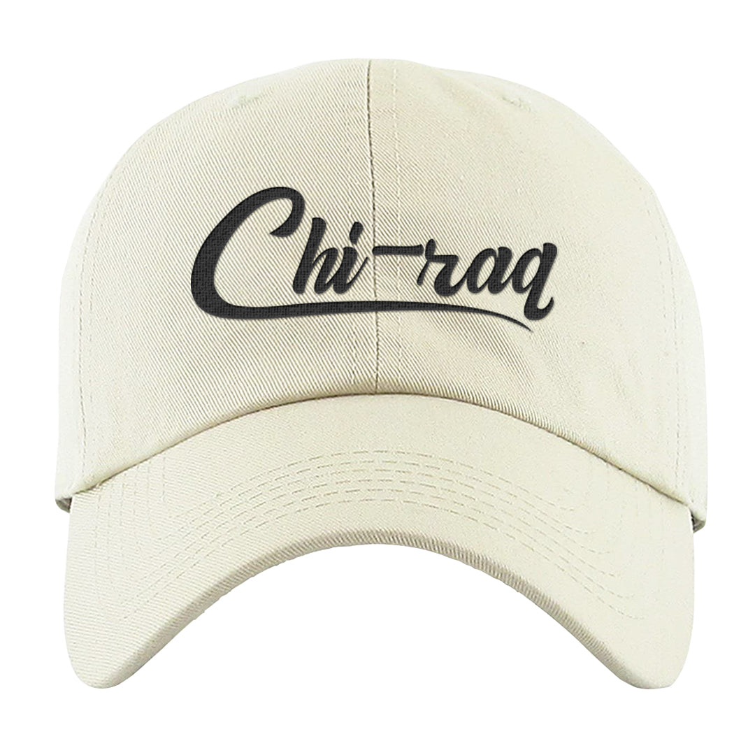 Black Cement Low 1s Dad Hat | Chiraq, White