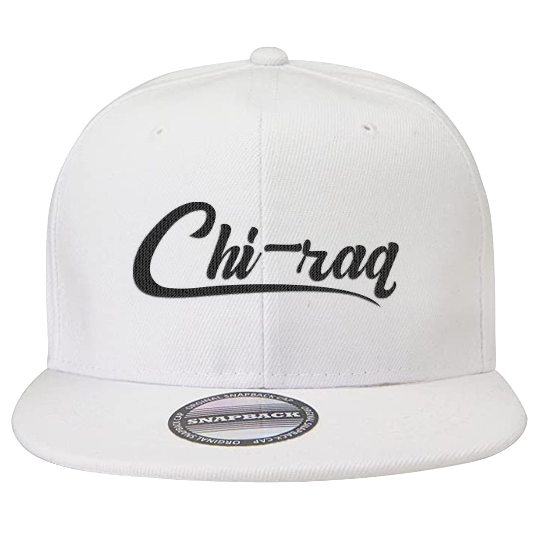 Black Cement Low 1s Snapback Hat | Chiraq, White