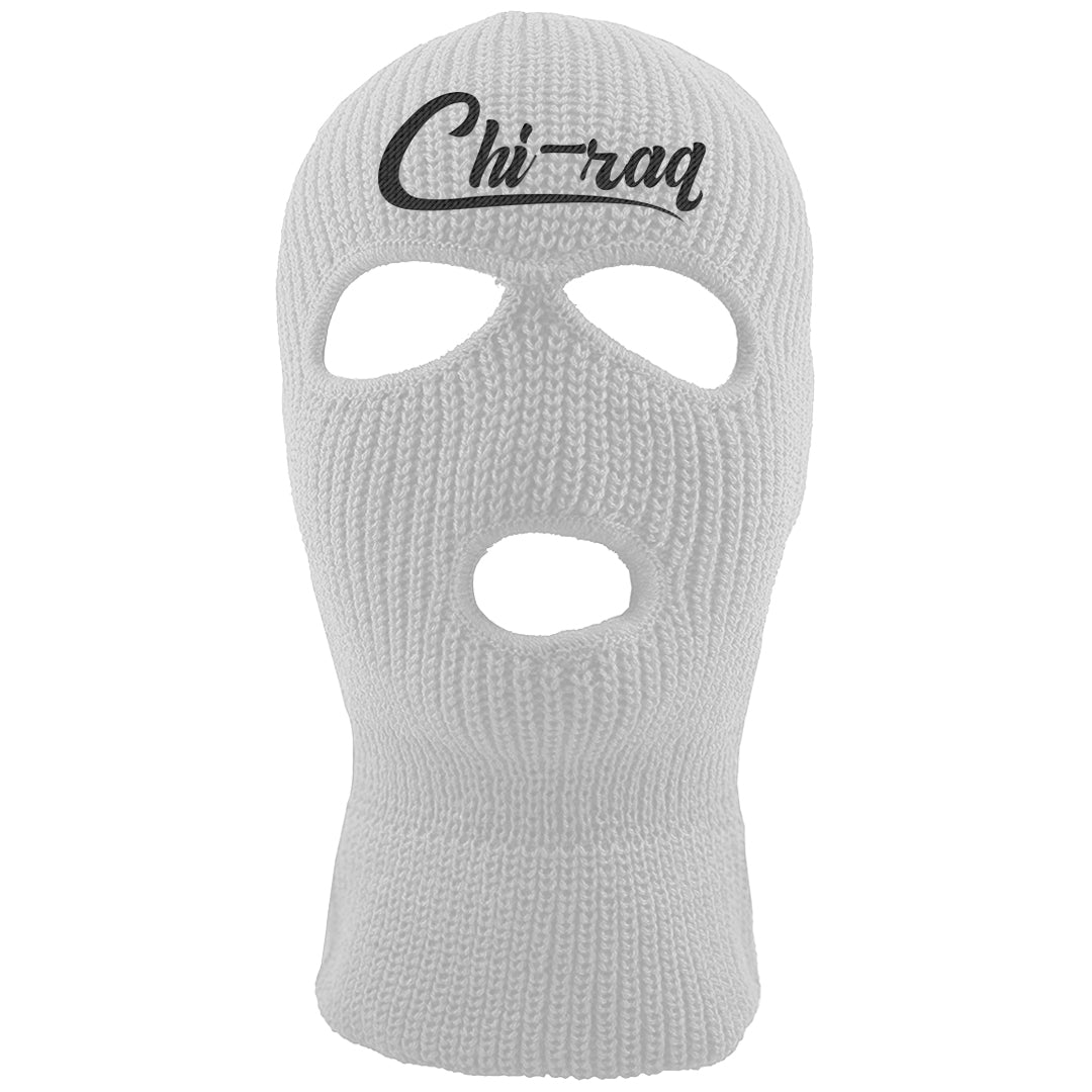 Black Cement Low 1s Ski Mask | Chiraq, White