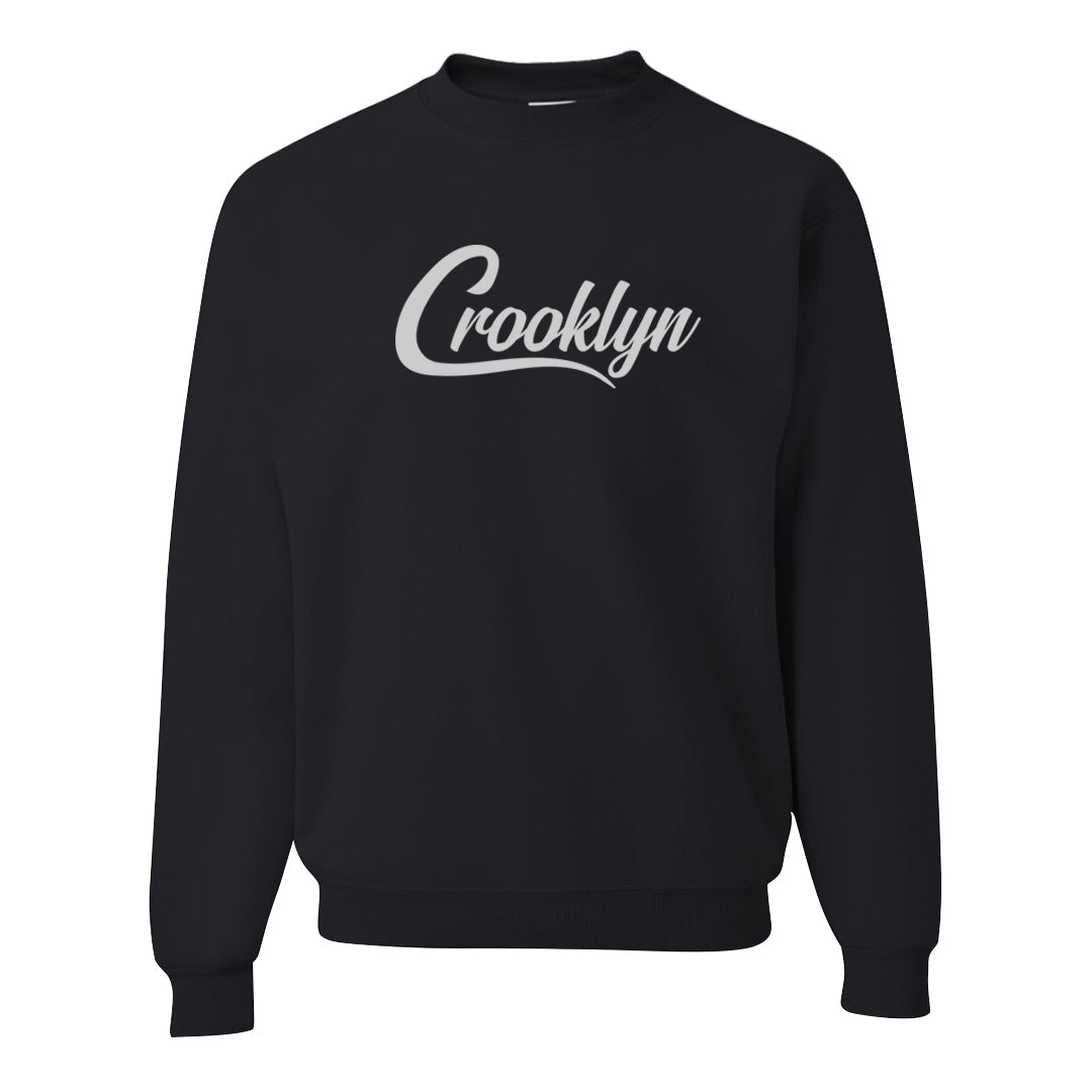 Black Cement Low 1s Crewneck Sweatshirt | Crooklyn, Black