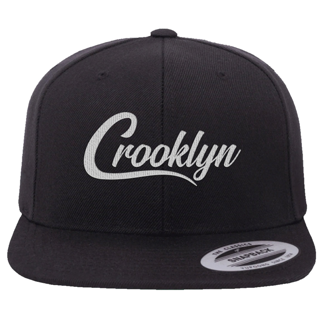 Black Cement Low 1s Snapback Hat | Crooklyn, Black