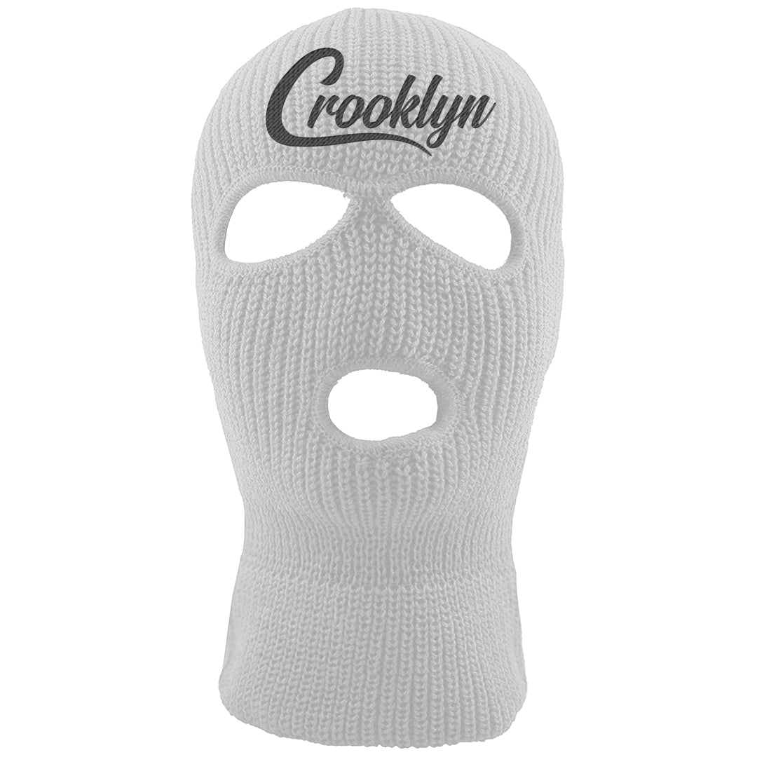 Black Cement Low 1s Ski Mask | Crooklyn, White