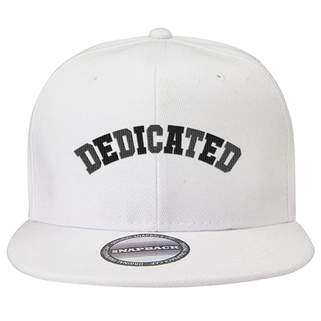 Black Cement Low 1s Snapback Hat | Dedicated, White