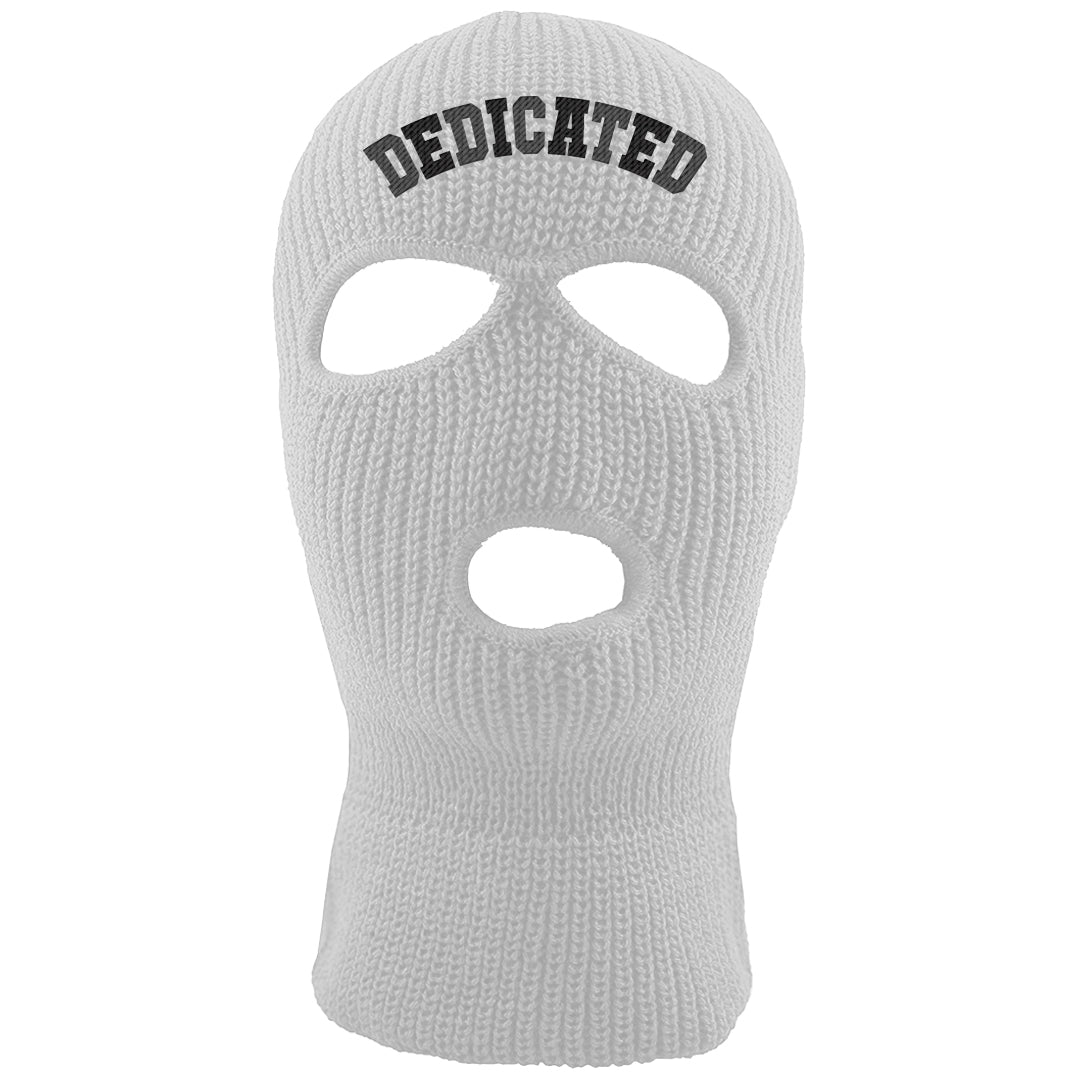 Black Cement Low 1s Ski Mask | Dedicated, White