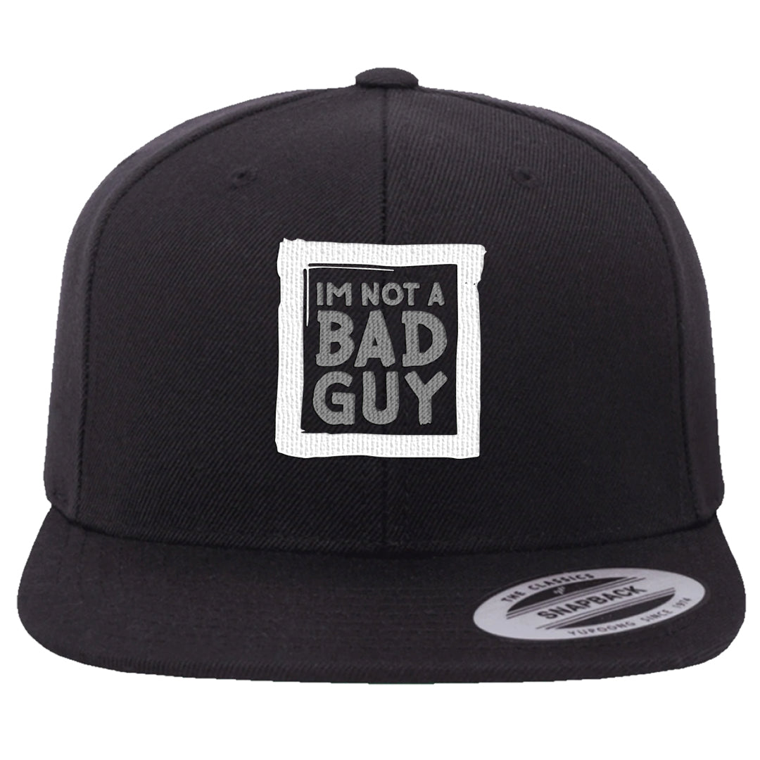 Black Cement Low 1s Snapback Hat | I'm Not A Bad Guy, Black