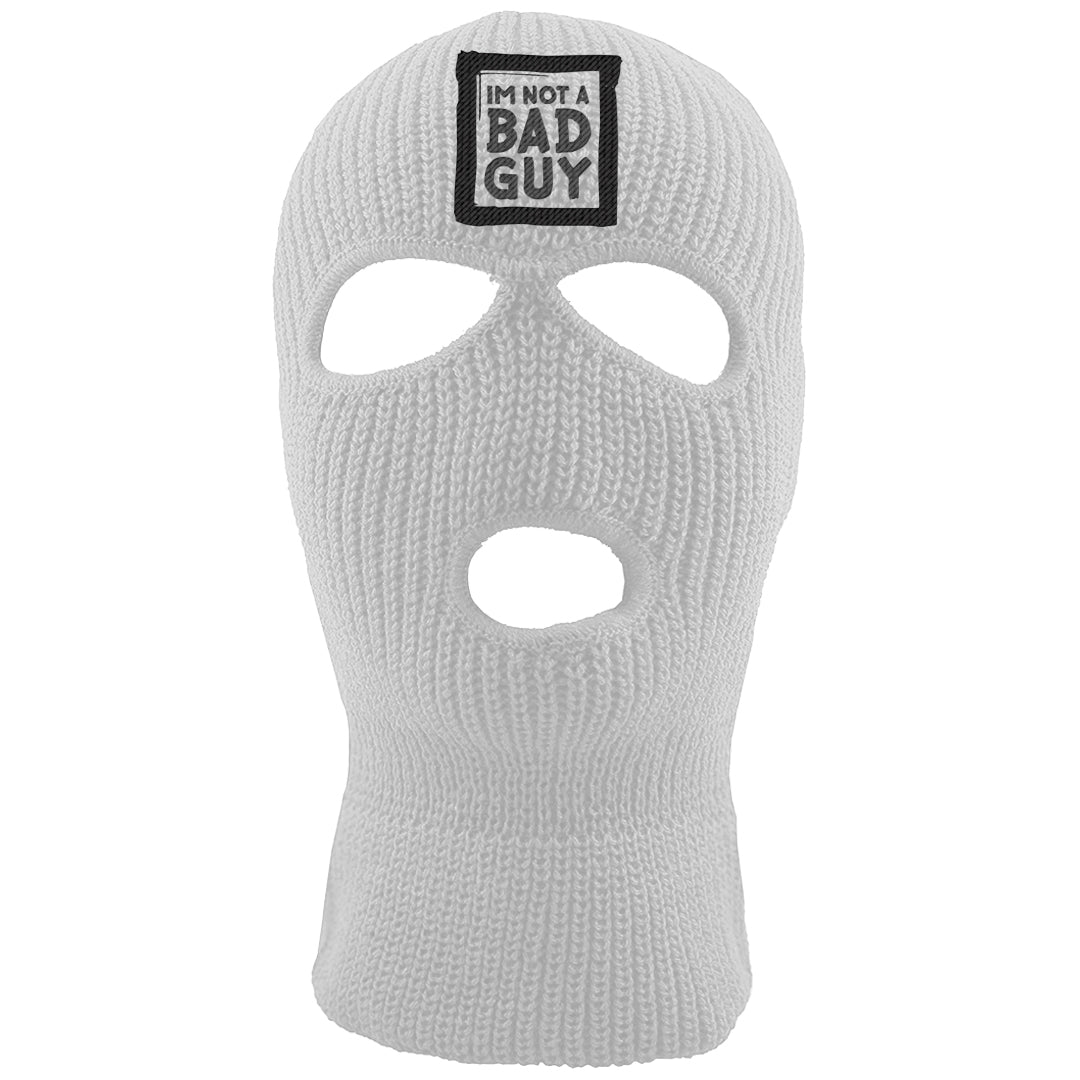 Black Cement Low 1s Ski Mask | I'm Not A Bad Guy, White