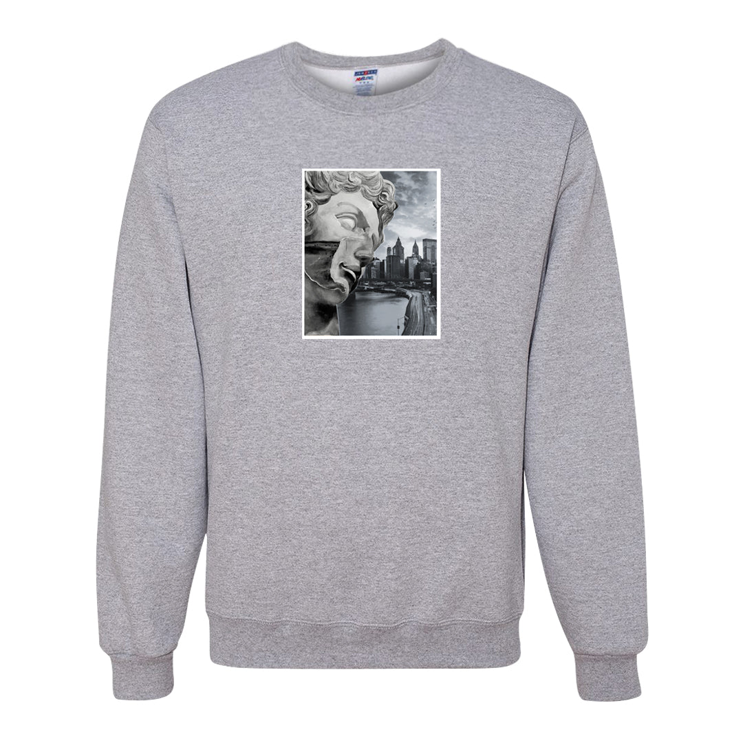 Black Cement Low 1s Crewneck Sweatshirt | Miguel, Ash