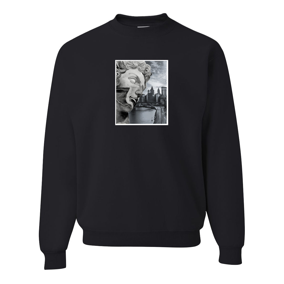 Black Cement Low 1s Crewneck Sweatshirt | Miguel, Black