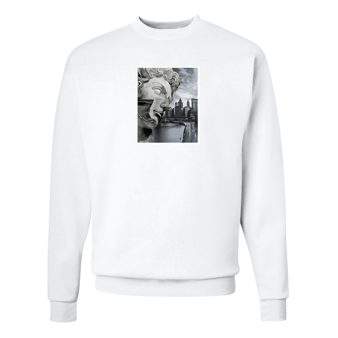 Black Cement Low 1s Crewneck Sweatshirt | Miguel, White