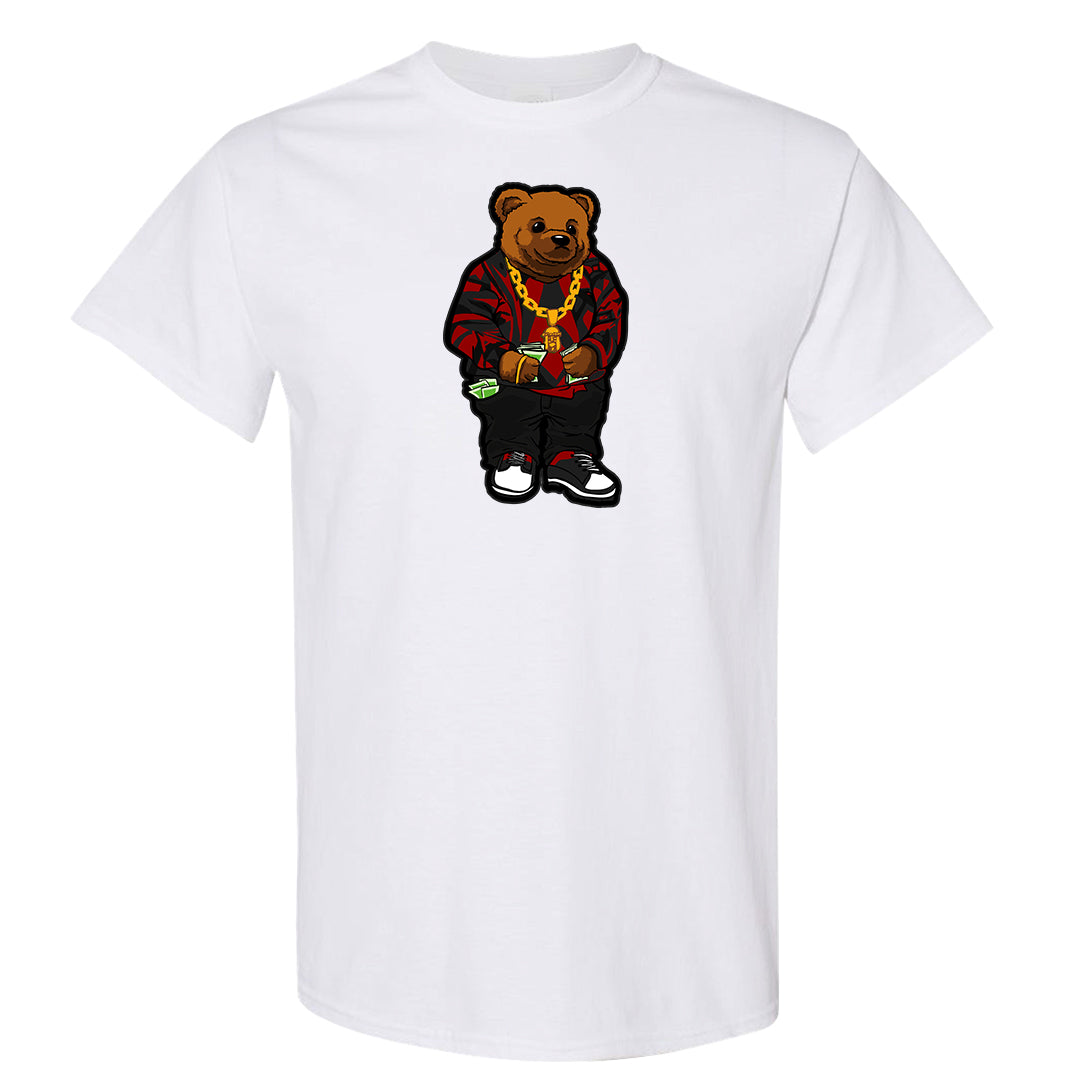 Black White Fire Red Low 1s T Shirt | Sweater Bear, White