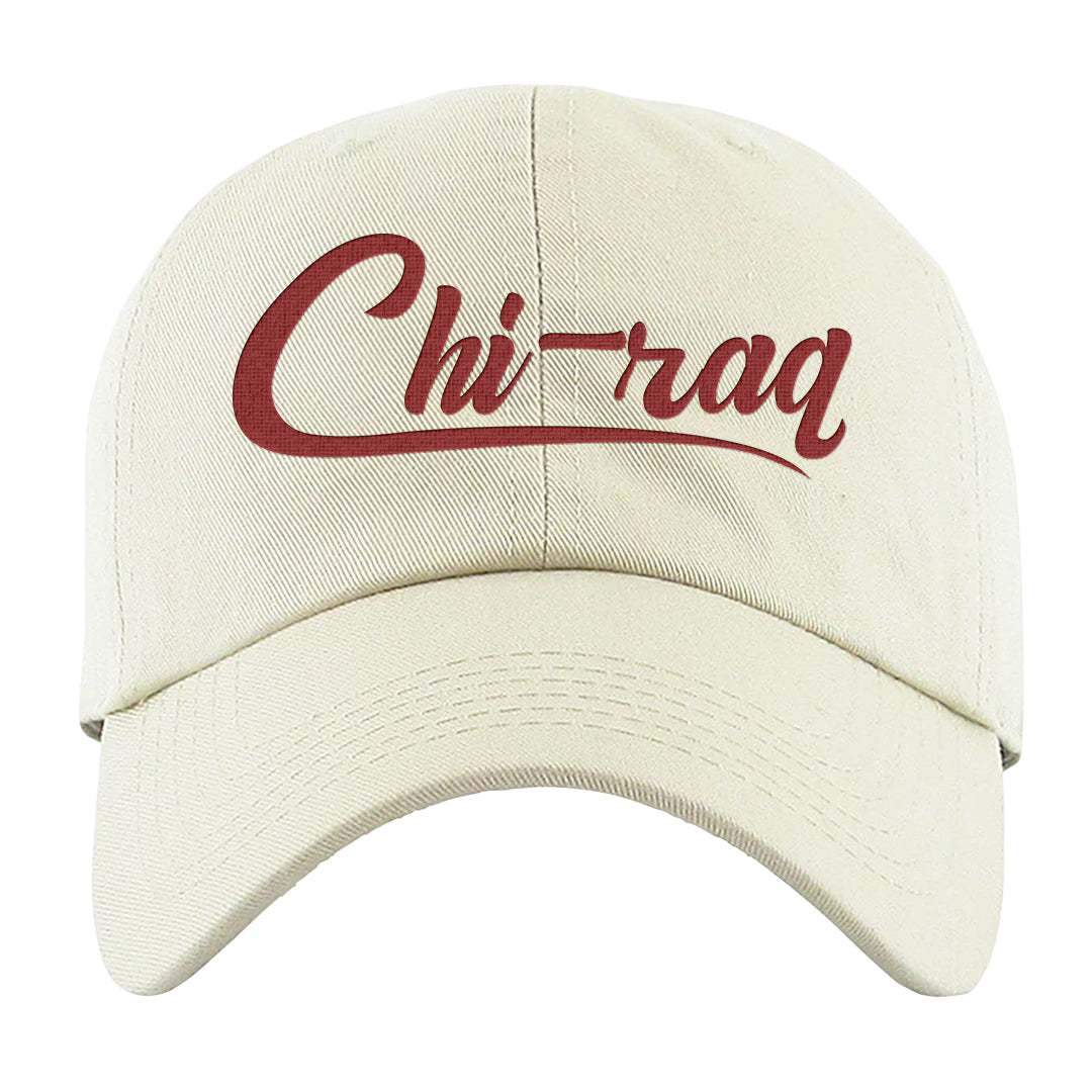 Black White Fire Red Low 1s Dad Hat | Chiraq, White